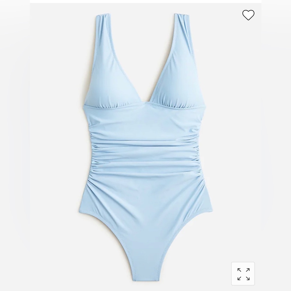 J. CREW Ruched V-Neck One Piece